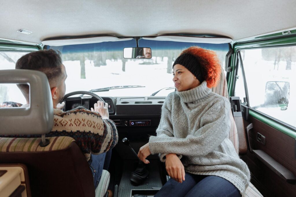 Camper preparada para viajar en invierno