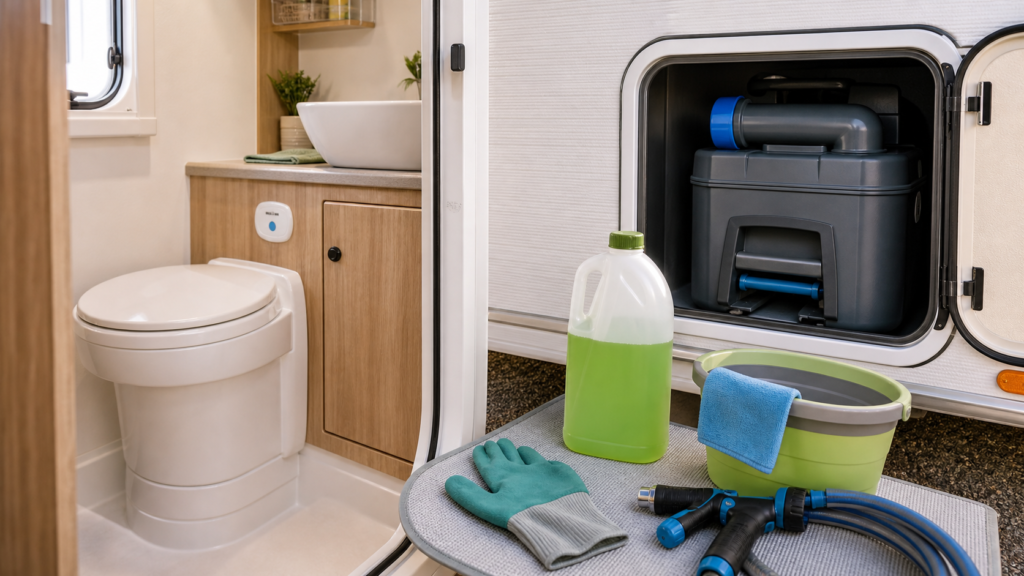 Kit limpio para mantenimiento de WC quimico en camper