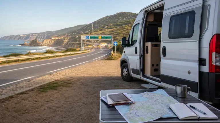 Autocaravana viajando por Portugal